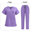 Niaahinn Nurse Scrub Set — Short Sleeve Top & Pants | Stylish Medical Uniform for Healthcare Professionals