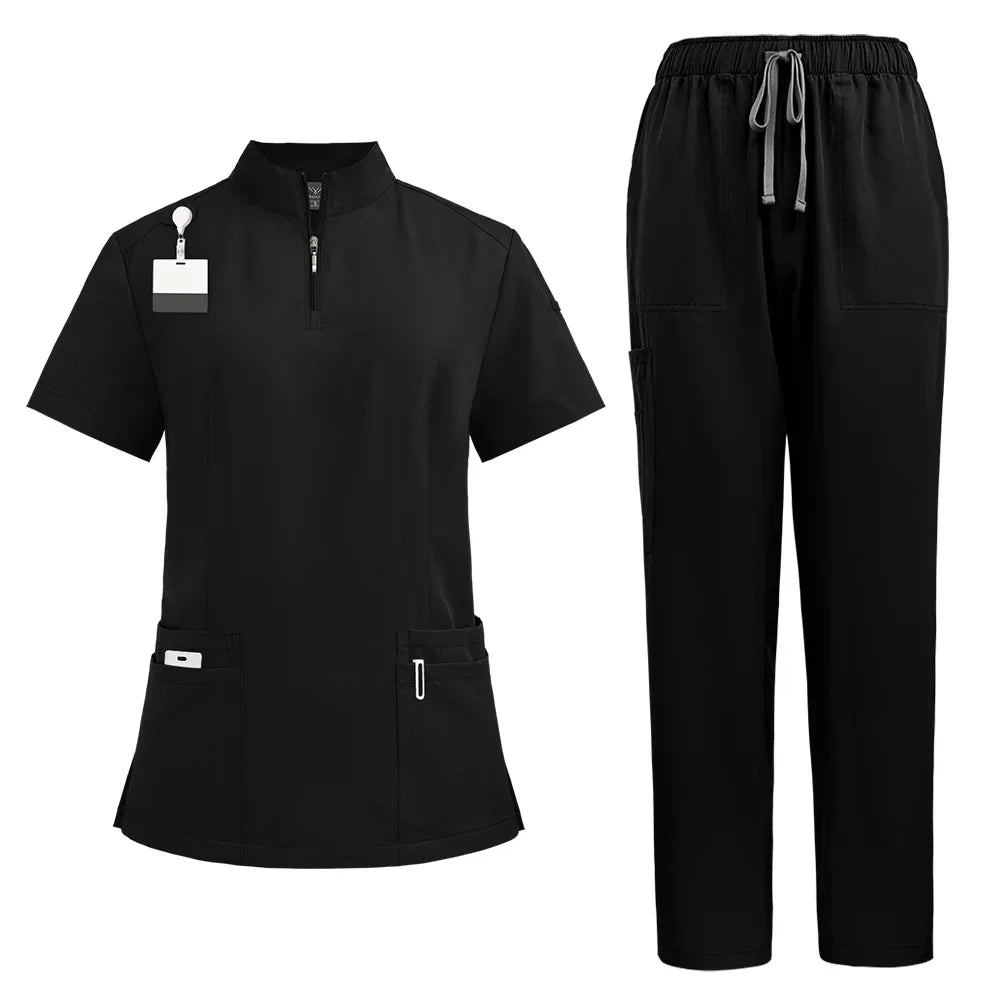 Unisex V-Neck Nurse Scrubs Set — Comfortable Medical Uniform for Nurses & Healthcare Professionals