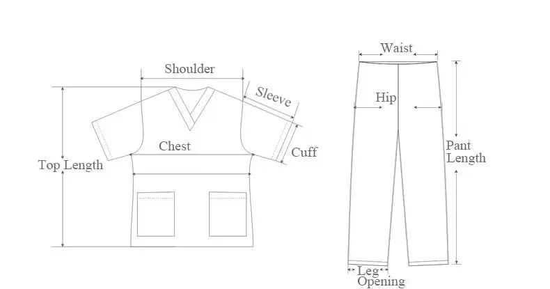 Unisex V-Neck Nurse Scrubs Set — Comfortable Medical Uniform for Nurses & Healthcare Professionals