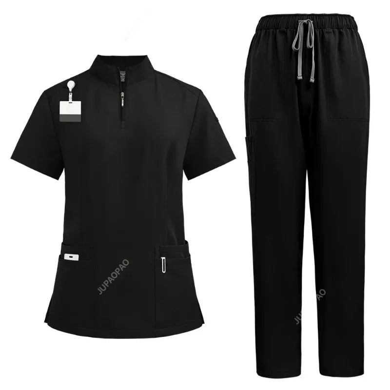 Unisex V-Neck Nurse Scrubs Set — Comfortable Medical Uniform for Nurses & Healthcare Professionals
